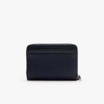 Lacoste Chantaco Piqué Leather Mini Coin Pouch - Taška Dámské Tmavě Blankyt Blankyt | CZ-jcjbnX